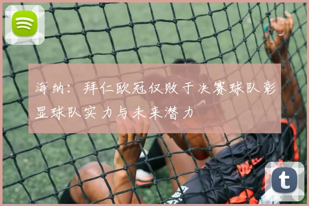 海纳：拜仁欧冠仅败于决赛球队彰显球队实力与未来潜力