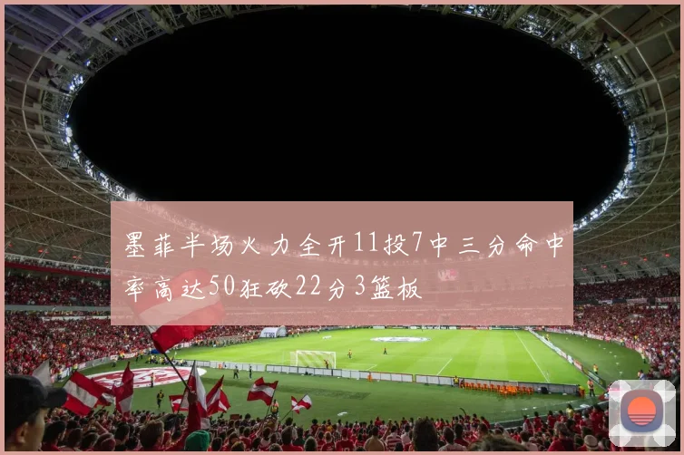 墨菲半场火力全开11投7中三分命中率高达50狂砍22分3篮板